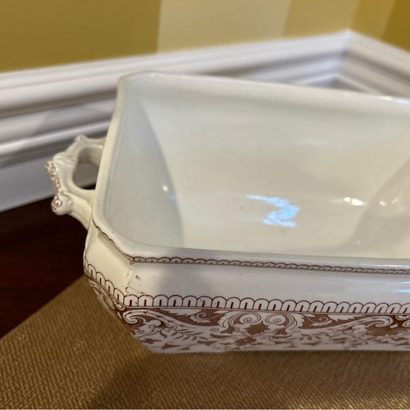 Antique T & R Boote TOURNAY Soup Tureen Brown Transferware , 1885 Aesthetic Move - Picture 7 of 13